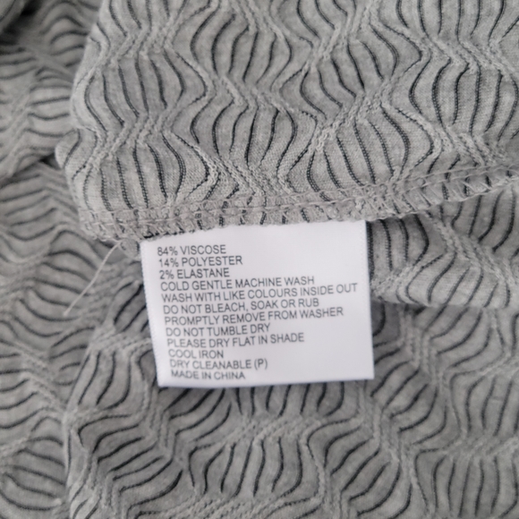 Black Pepper Texture Pattern Long Sleeve Top Size 10 US - Picture 7 of 7